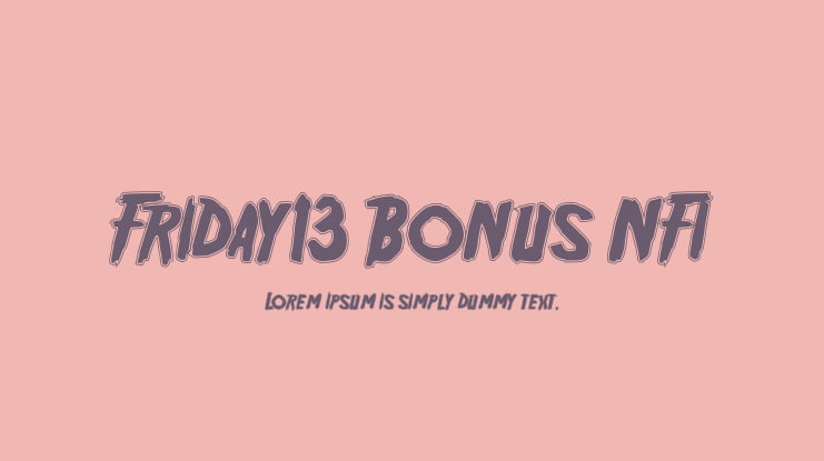 Friday13 Bonus NFI Font