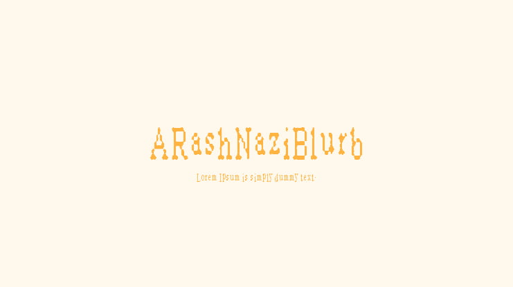 ARashNaziBlurb Font