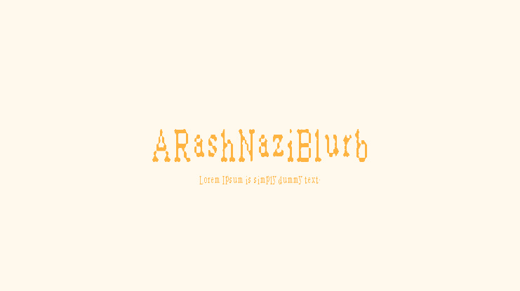 ARashNaziBlurb Font