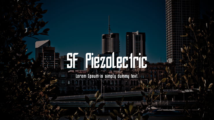 SF Piezolectric Font Family