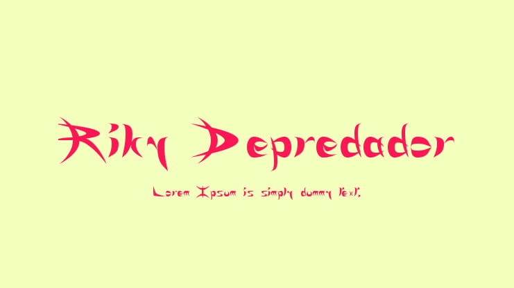 Riky Depredador Font