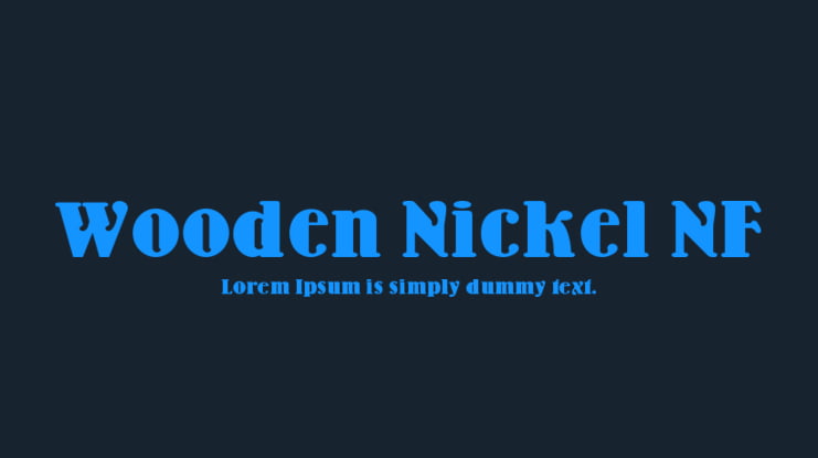 Wooden Nickel NF Font