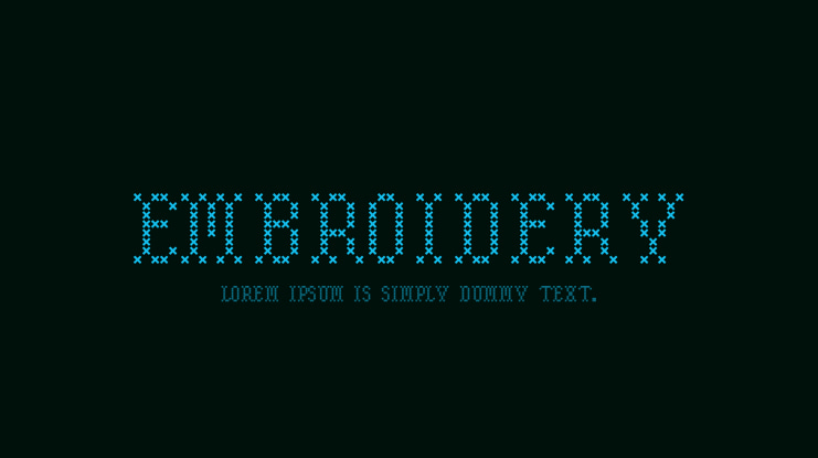 Embroidery Font