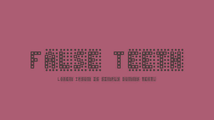 False Teeth Font