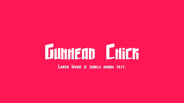 Gunhead Chick Font