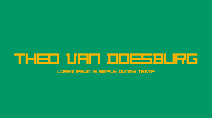 Theo Van Doesburg Font