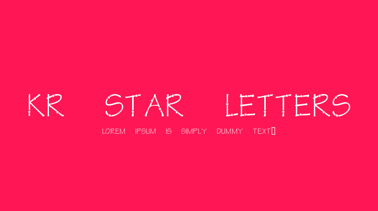 KR Star Letters Font