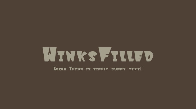 WinksFilled Font