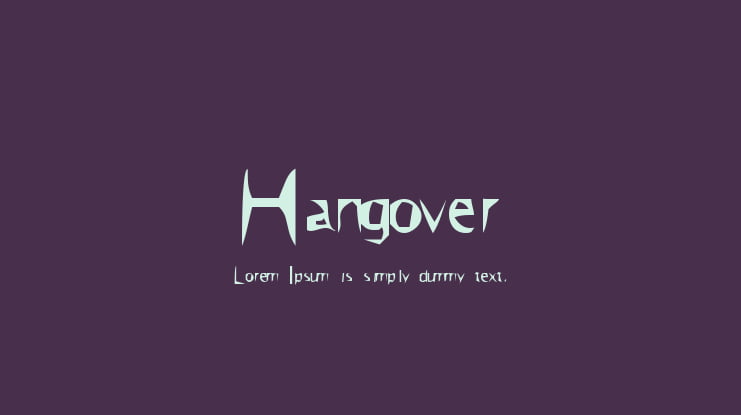 Hangover Font