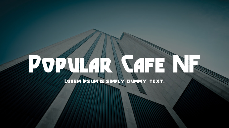 Popular Cafe NF Font