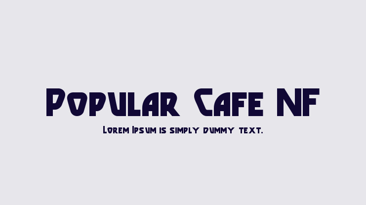 Popular Cafe NF Font