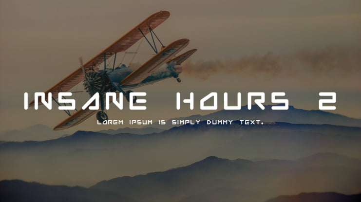 Insane hours 2 Font