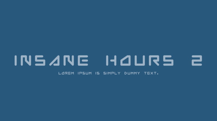 Insane hours 2 Font