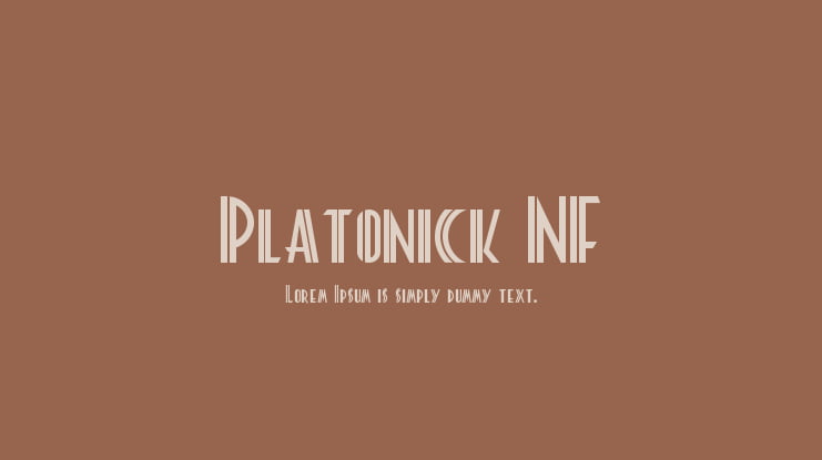 Platonick NF Font