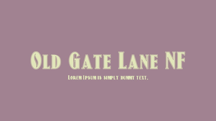 Old Gate Lane NF Font