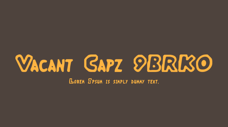 Vacant Capz (BRK) Font