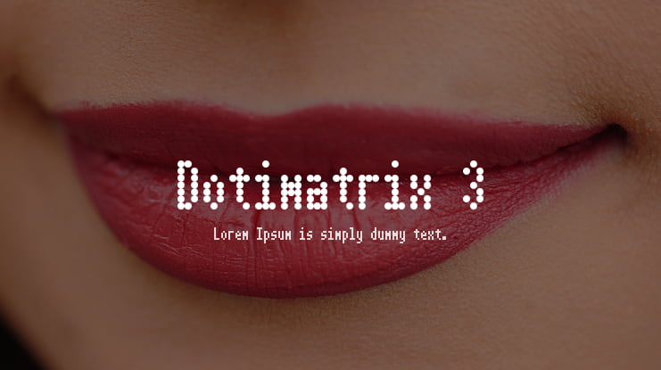 Dotimatrix 3 Font Family