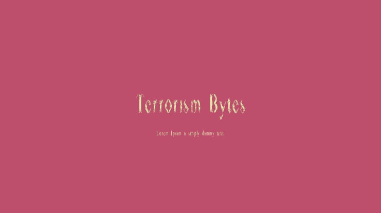 Terrorism Bytes Font