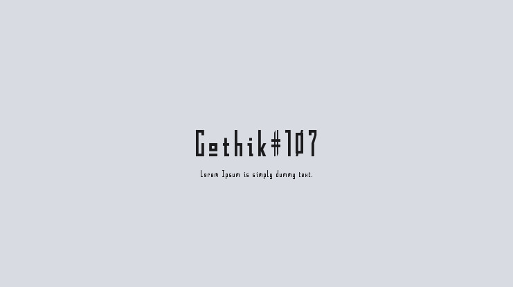 Gothik#107 Font