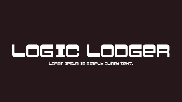 Logic lodger Font