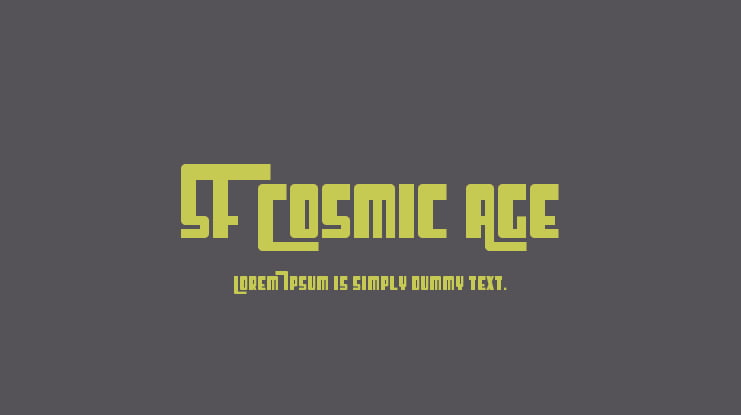 SF Cosmic Age Font Family