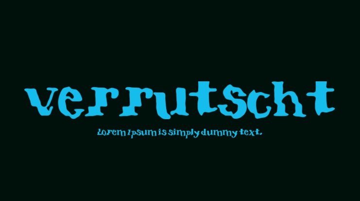 verrutscht Font