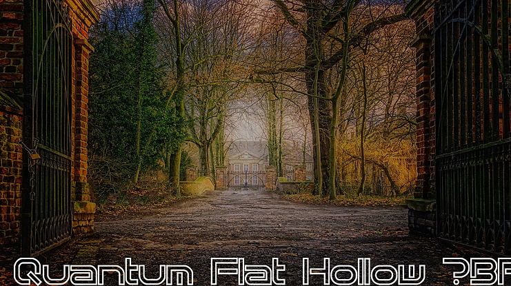 Quantum Flat Hollow (BRK) Font Family