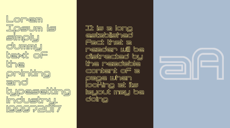 Quantum Flat Hollow (BRK) Font Family