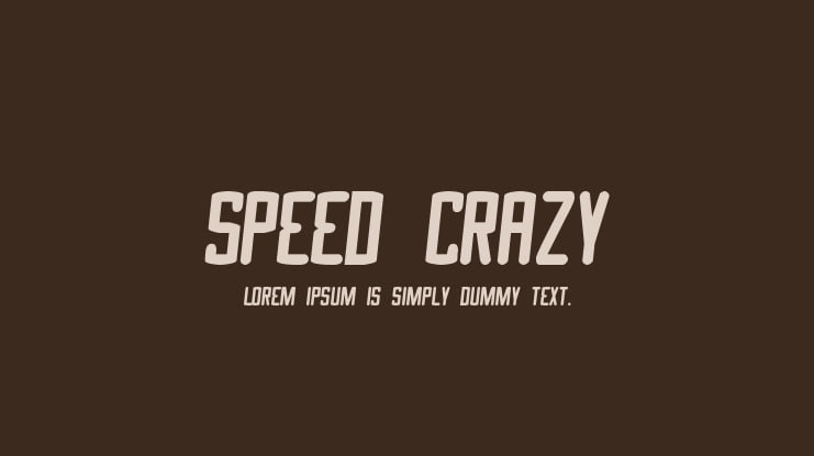 Speed Crazy Font