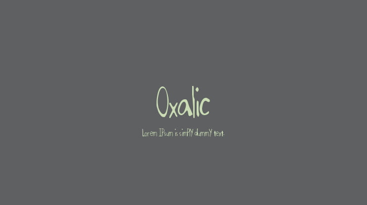 Oxalic Font