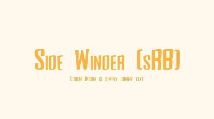 Side Winder (sRB) Font