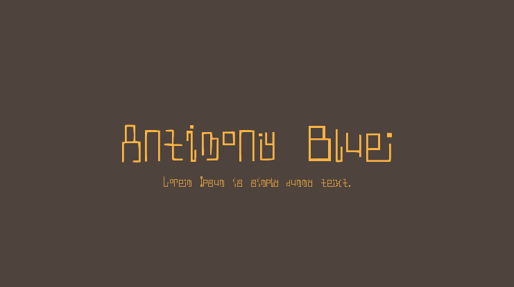 Antimony Blue Font