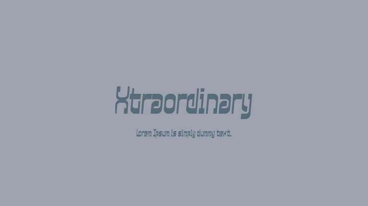 Xtraordinary Font