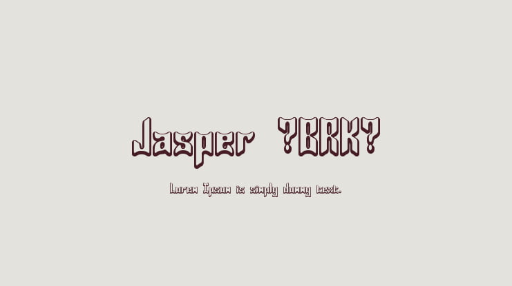 Jasper (BRK) Font Family