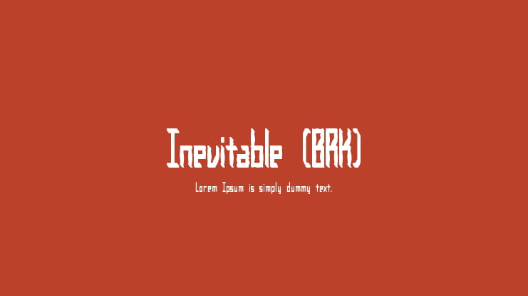 Inevitable (BRK) Font