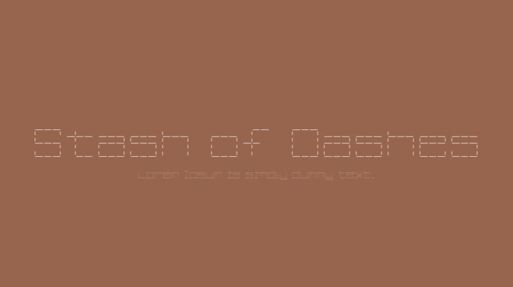 Stash of Dashes Font