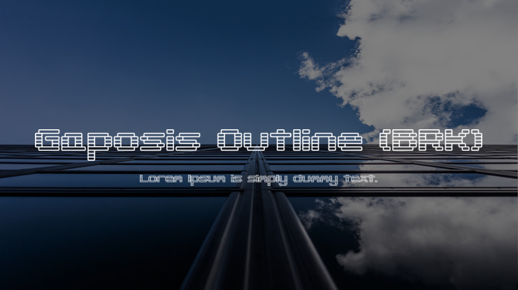 Gaposis Outline (BRK) Font Family