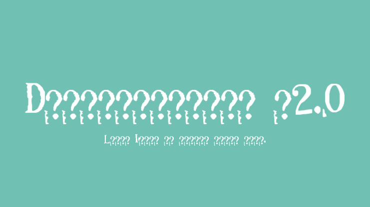 Depressionist v2.0 Font