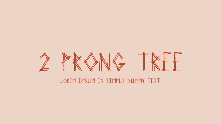 2 Prong Tree Font