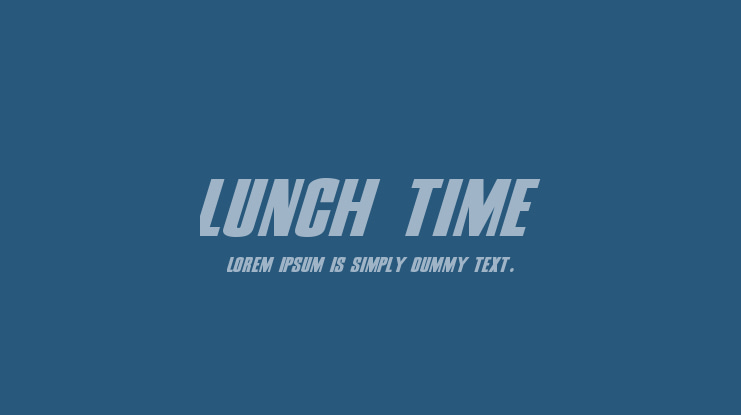 Lunch time Font