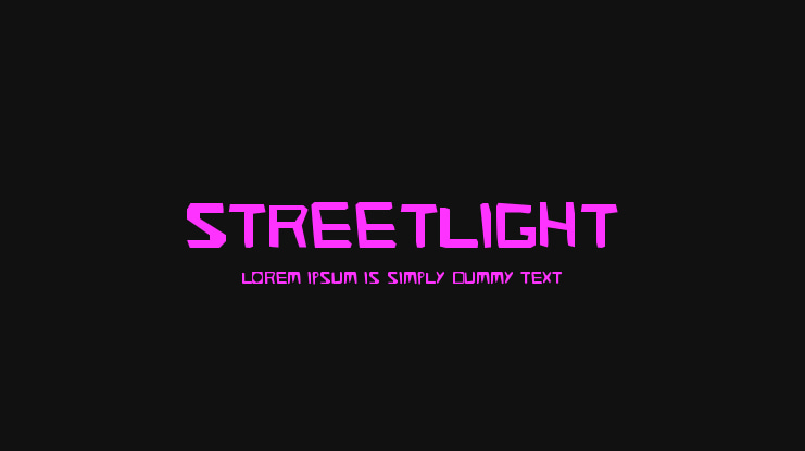Streetlight Font