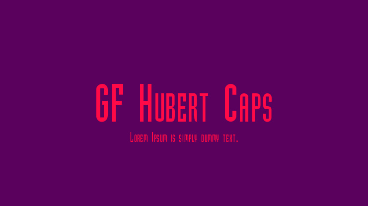 GF Hubert Caps Font