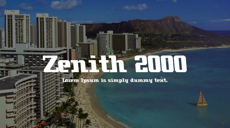 Zenith 2000 Font