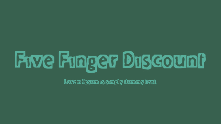 Five Finger Discount Font
