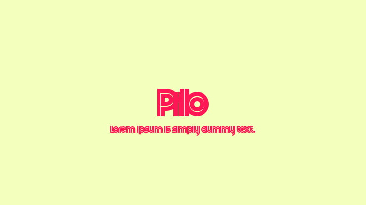 Pilo Font Family