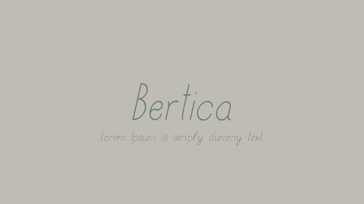 Bertica Font Family