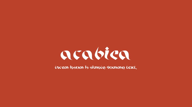 Arabica Font
