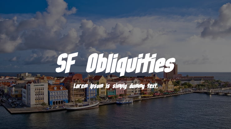 SF Obliquities Font Family