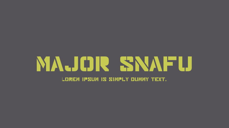 Major Snafu Font