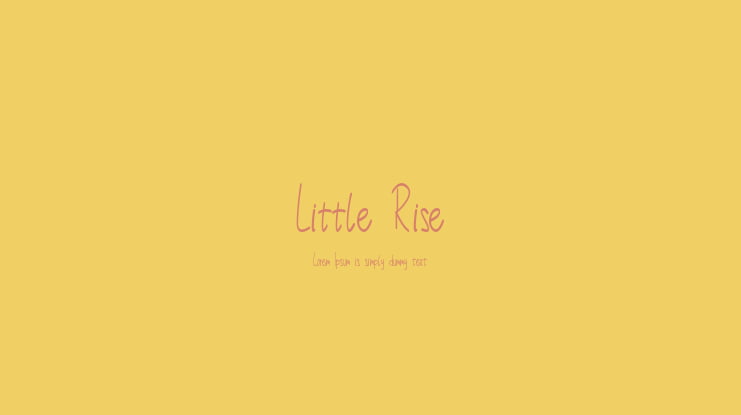 Little Rise Font